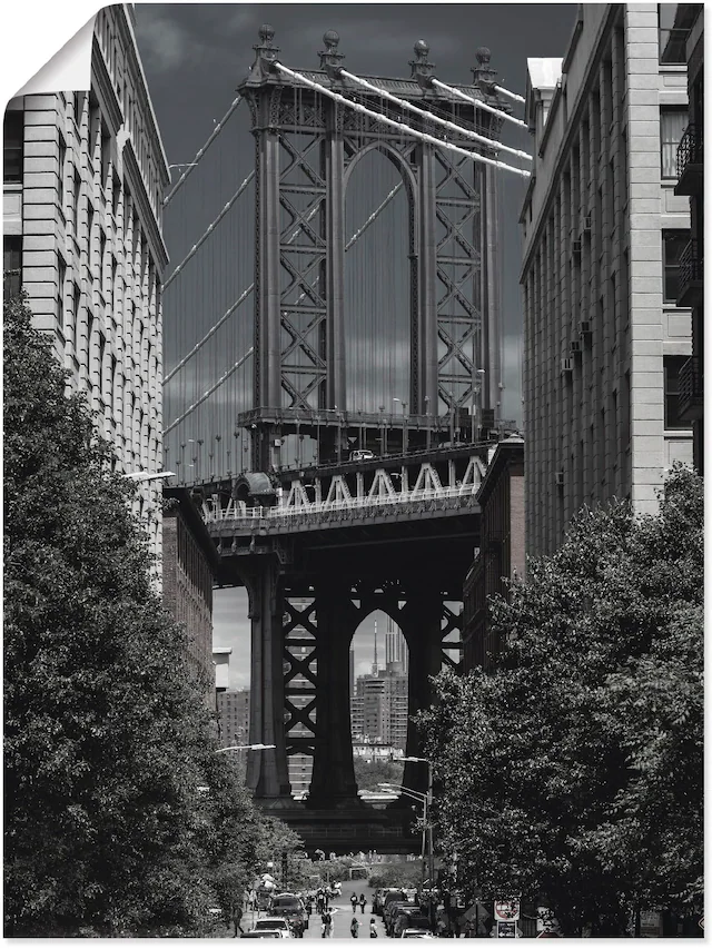 Artland Poster "New York Manhattan Bridge II", Amerika, (1 St.), als Alubil günstig online kaufen