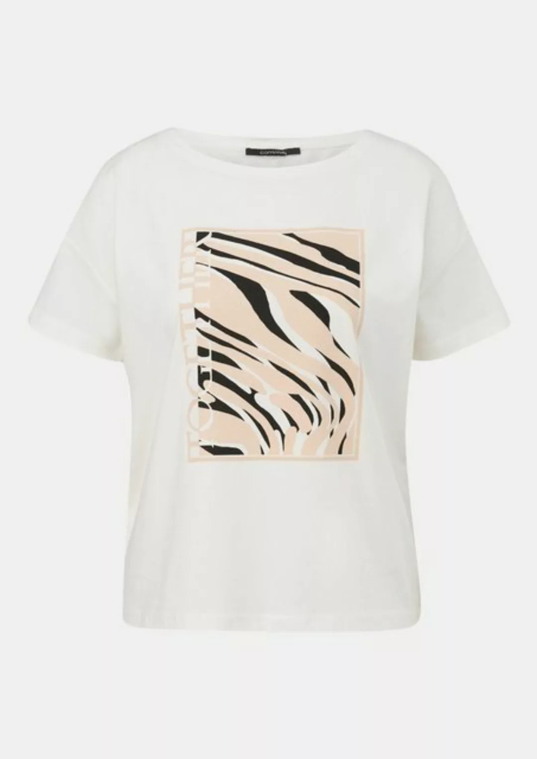 Comma Kurzarmshirt T-Shirt mit Frontprint günstig online kaufen