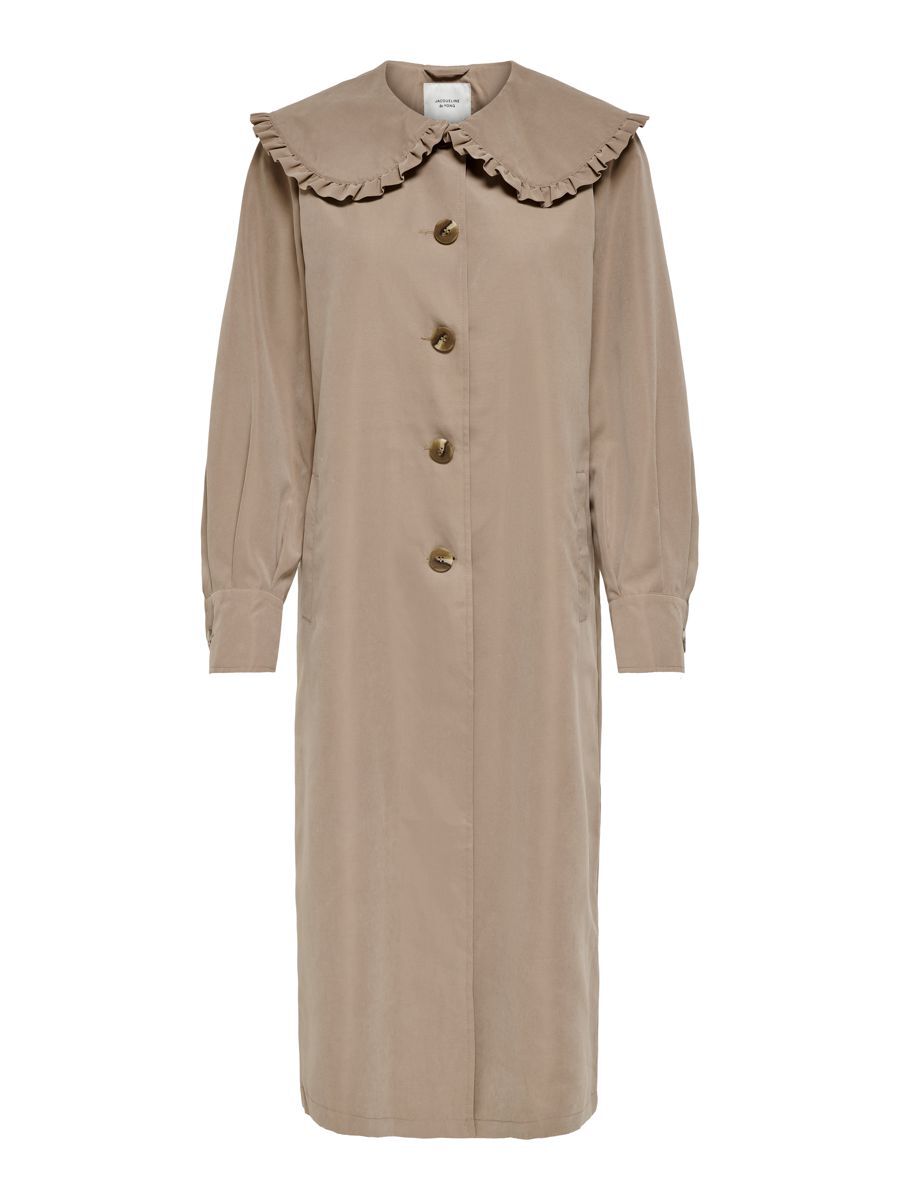 ONLY Kragendetail Trenchcoat Damen Beige günstig online kaufen