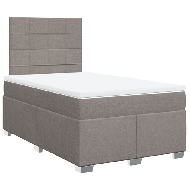 vidaXL Bett Boxspringbett mit Matratze Taupe 120x190 cm Stoff günstig online kaufen