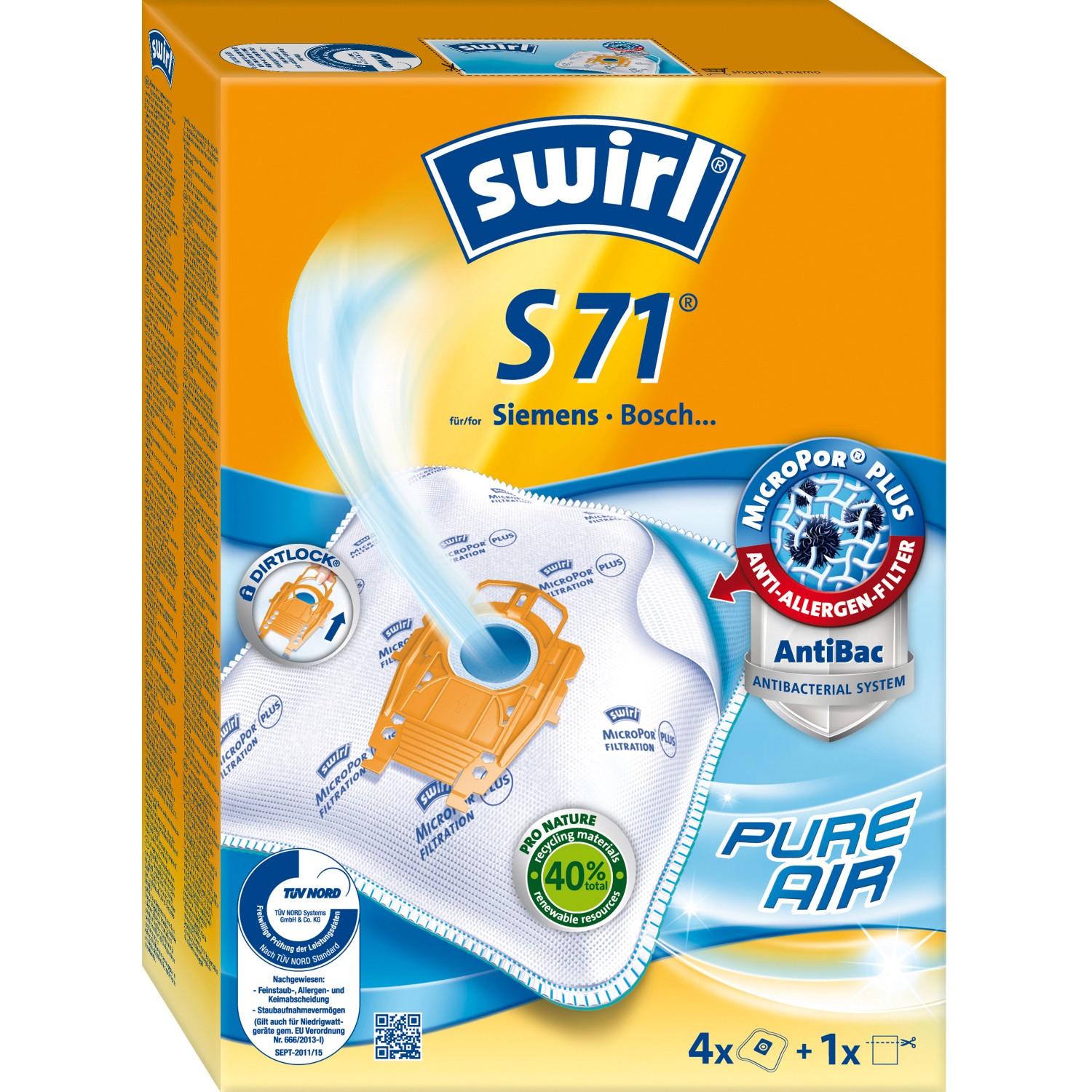 Swirl MicroPor Plus Staubsaugerbeutel S71 günstig online kaufen