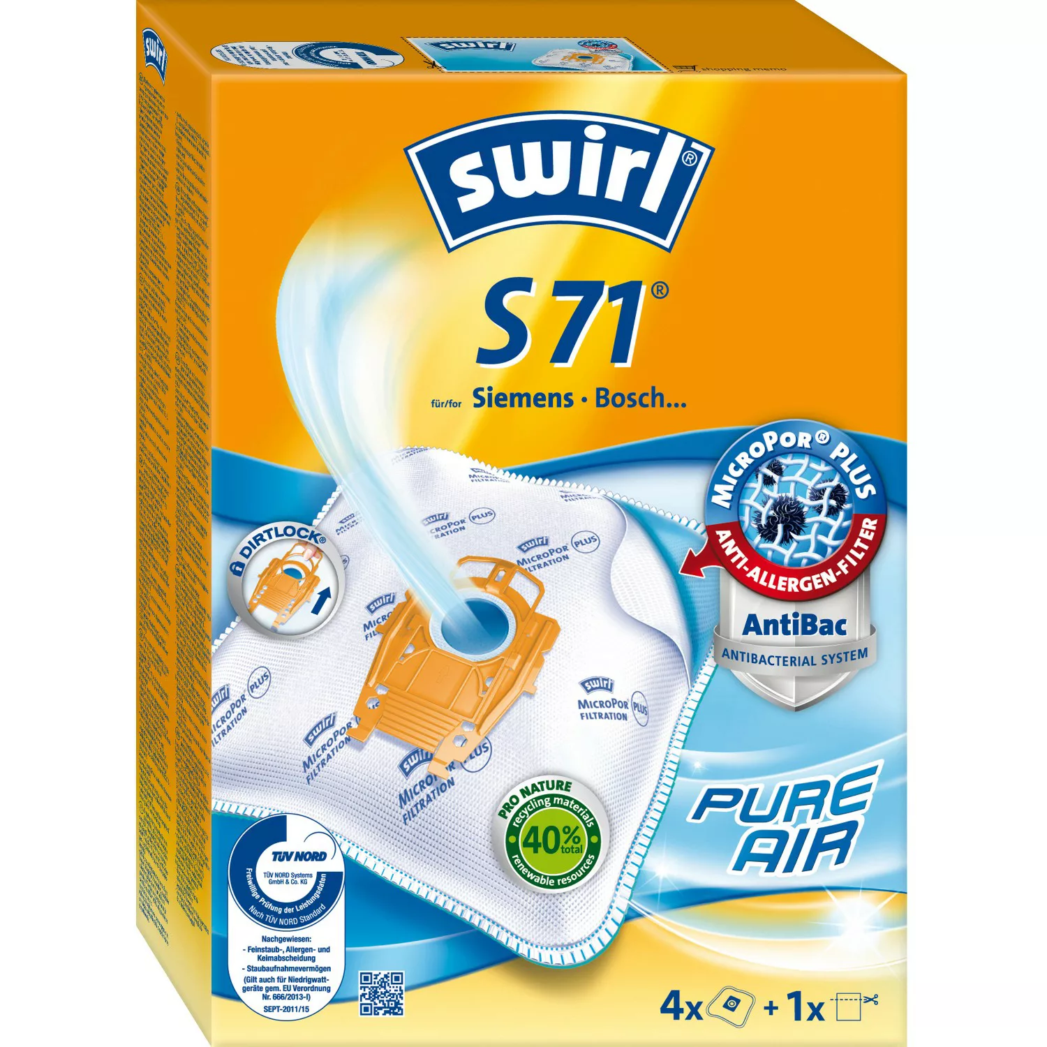 Swirl MicroPor Plus Staubsaugerbeutel S71 günstig online kaufen