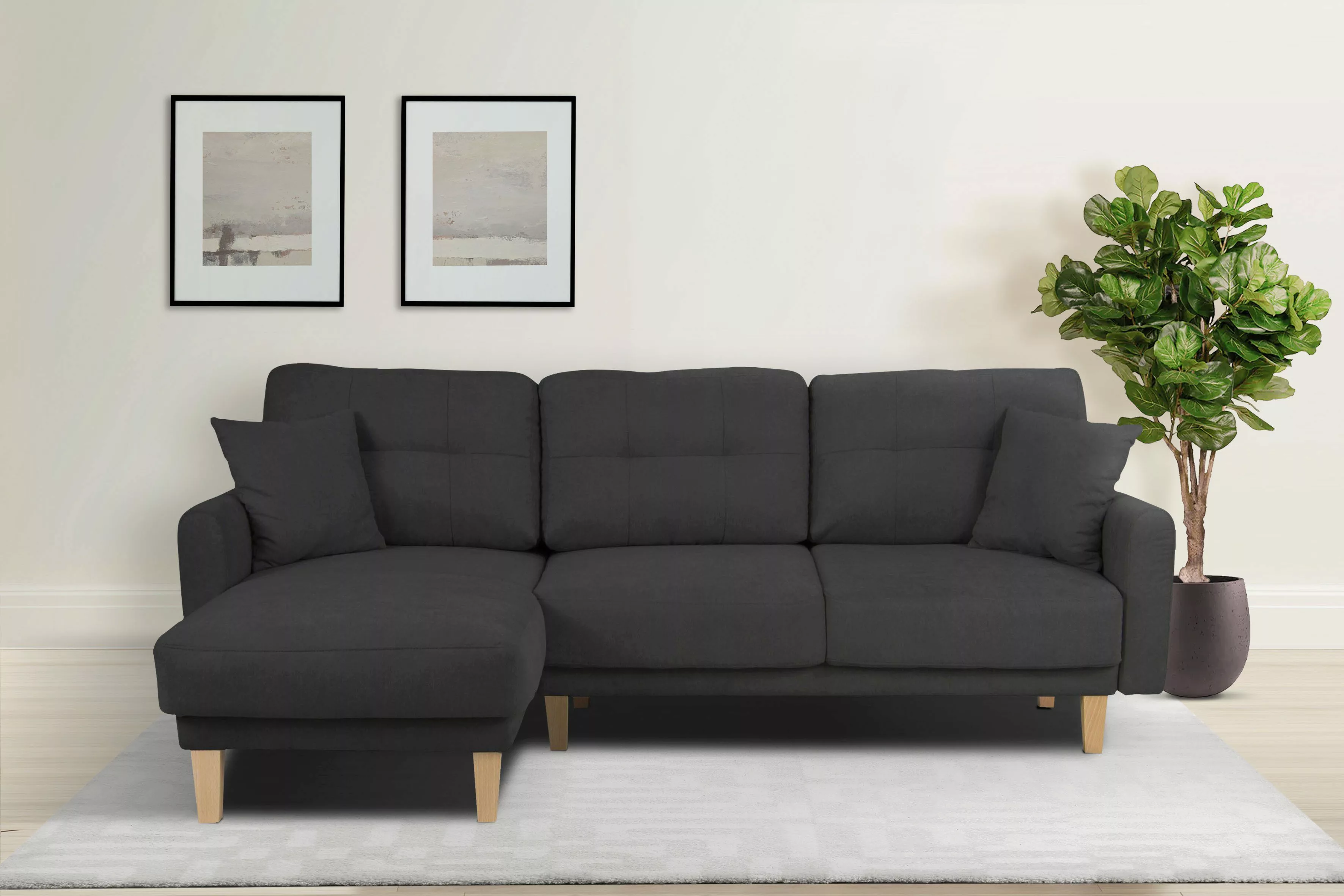 Home affaire Ecksofa "TRIPLO optionale Schlafsofa mit Bettkasten, Maße B/T/ günstig online kaufen
