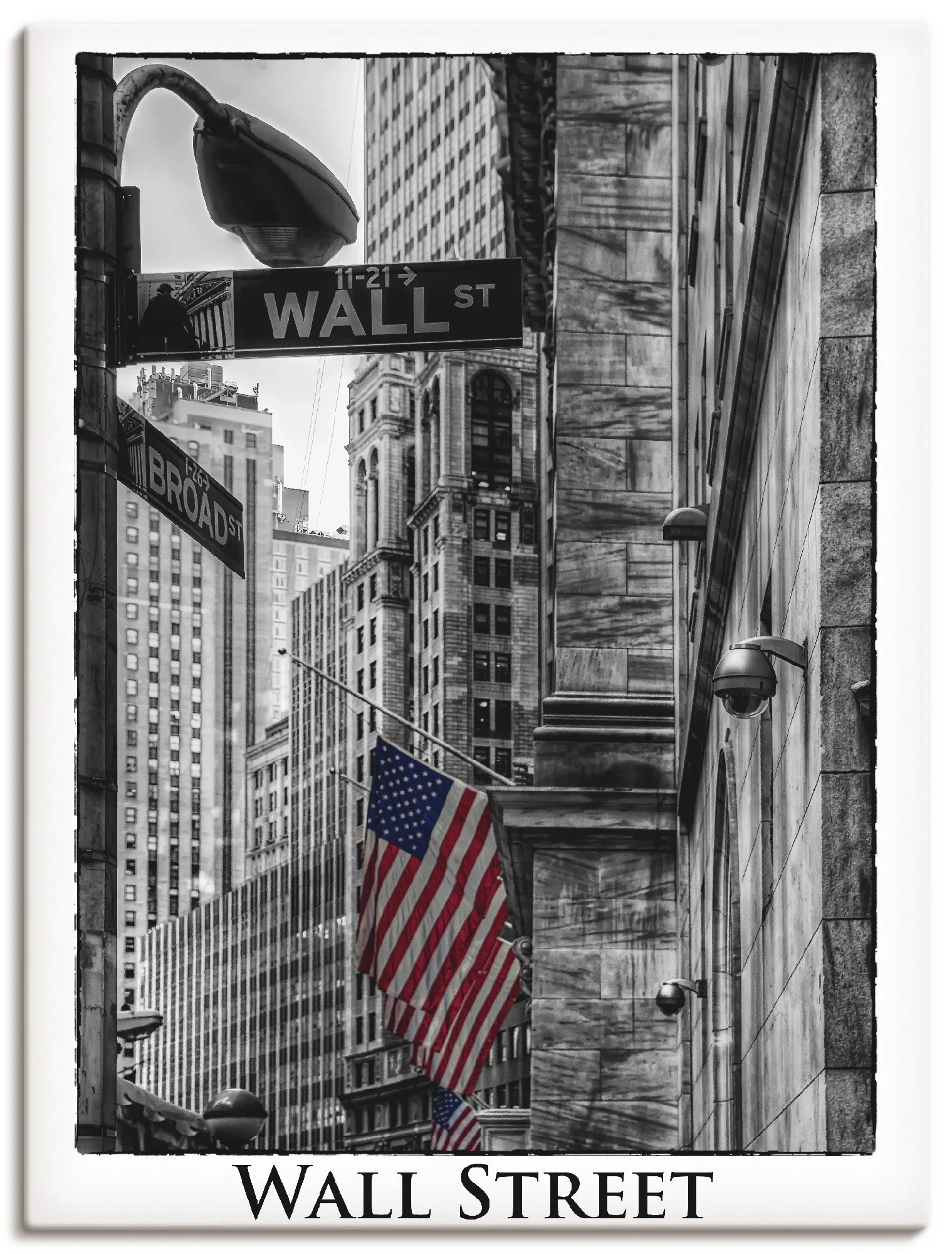 Artland Wandbild »New York Wall Street«, Amerika, (1 St.), als Leinwandbild günstig online kaufen