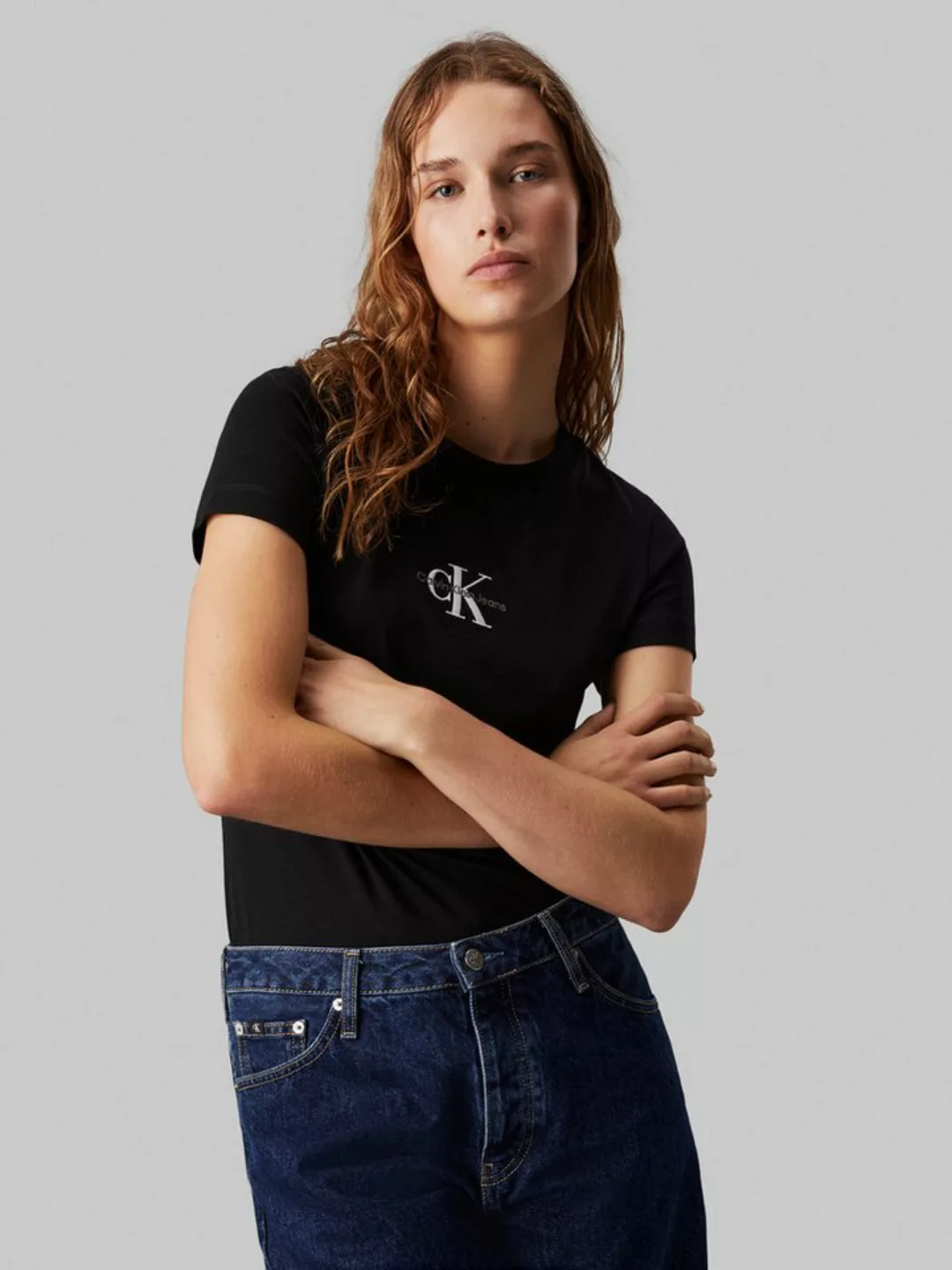 Calvin Klein Jeans T-Shirt MONOLOGO SLIM TEE mit Logoprägung günstig online kaufen