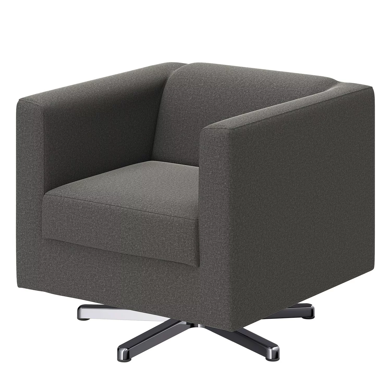 home24 loftscape Sessel Wilno XIV Dunkelgrau Flachgewebe 74x71x75 cm (BxHxT günstig online kaufen