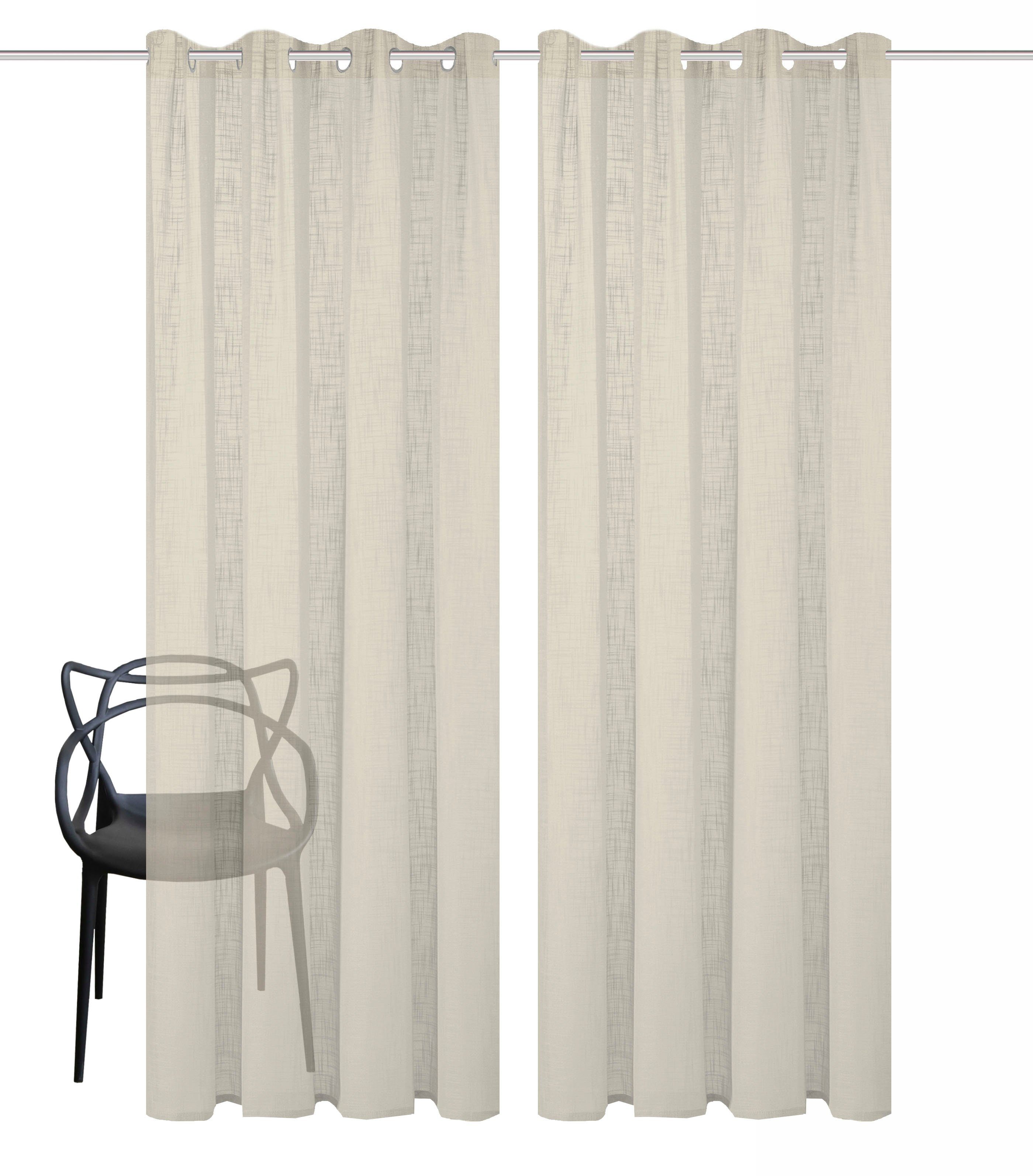 Home Basics Vorhang 800530 Ösen Fertigschal günstig online kaufen