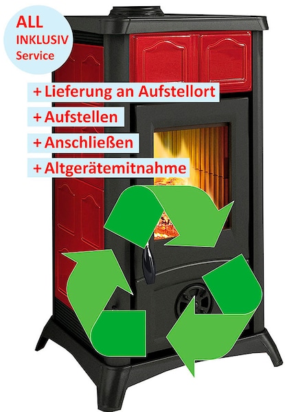 Firefix Kaminofen Gemma Kachel Bordeaux 6 kW EEK: A+ günstig online kaufen