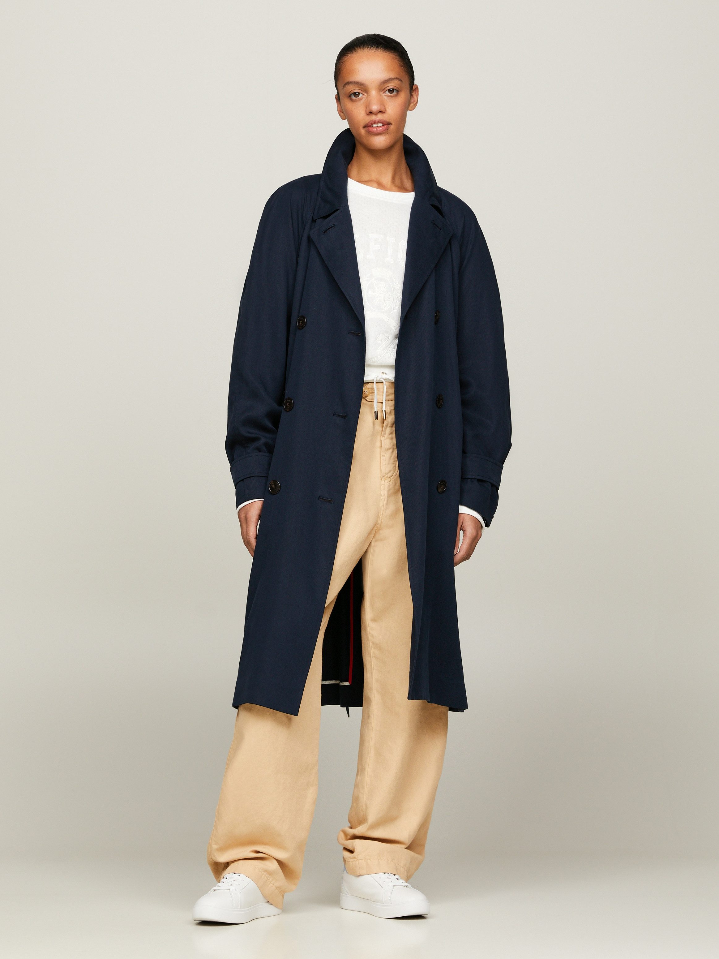 Tommy Hilfiger Trenchcoat TENCEL BLEND FLUID günstig online kaufen