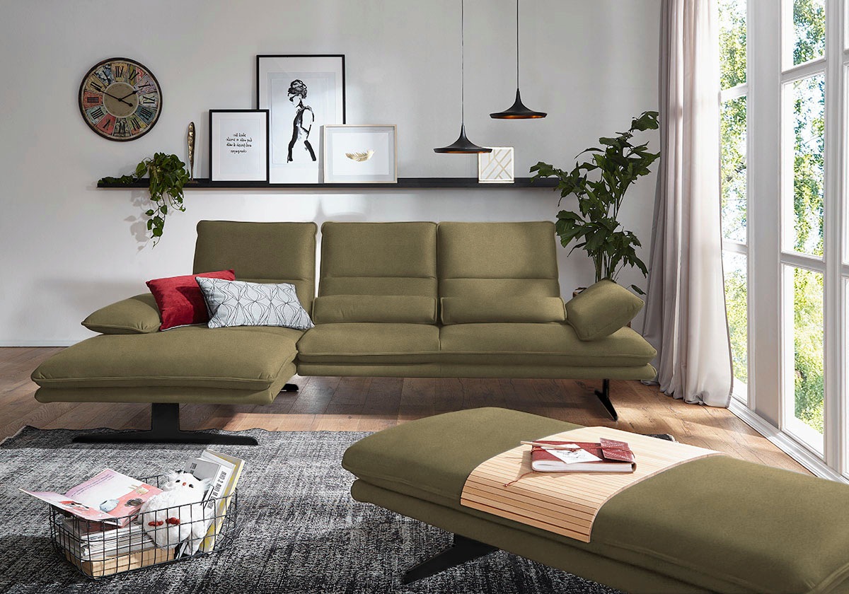 W.SCHILLIG Ecksofa "broadway, Designsofa mit tollem Sitzkomfort, L-Form", S günstig online kaufen