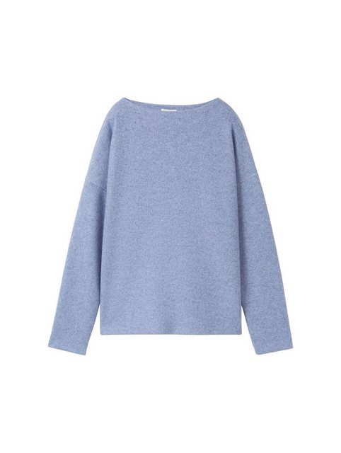 TOM TAILOR Sweatshirt Sweatshirt cosy rib, calm blue melange günstig online kaufen