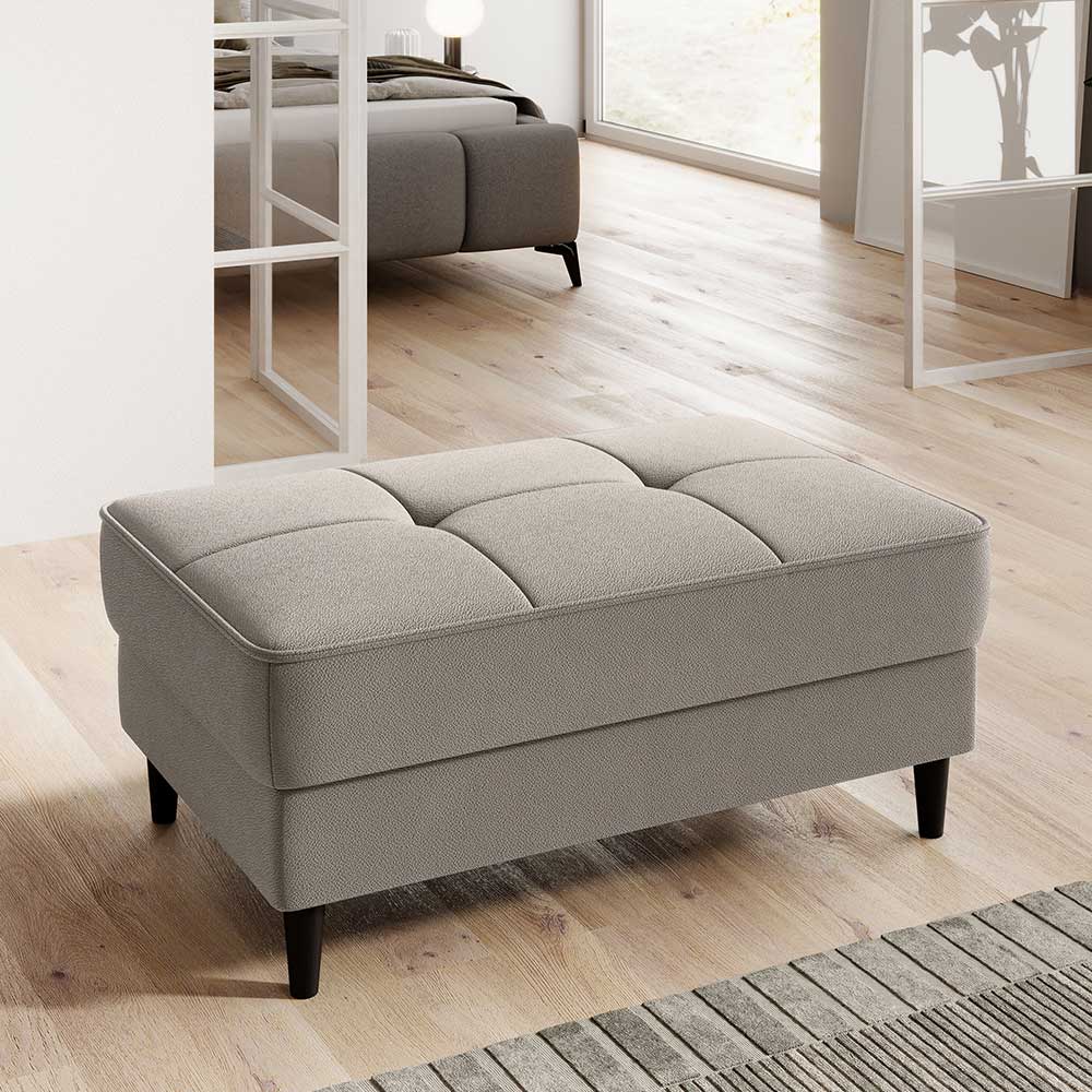 Hocker Sitzhocker aus Webstoff in Taupe günstig online kaufen