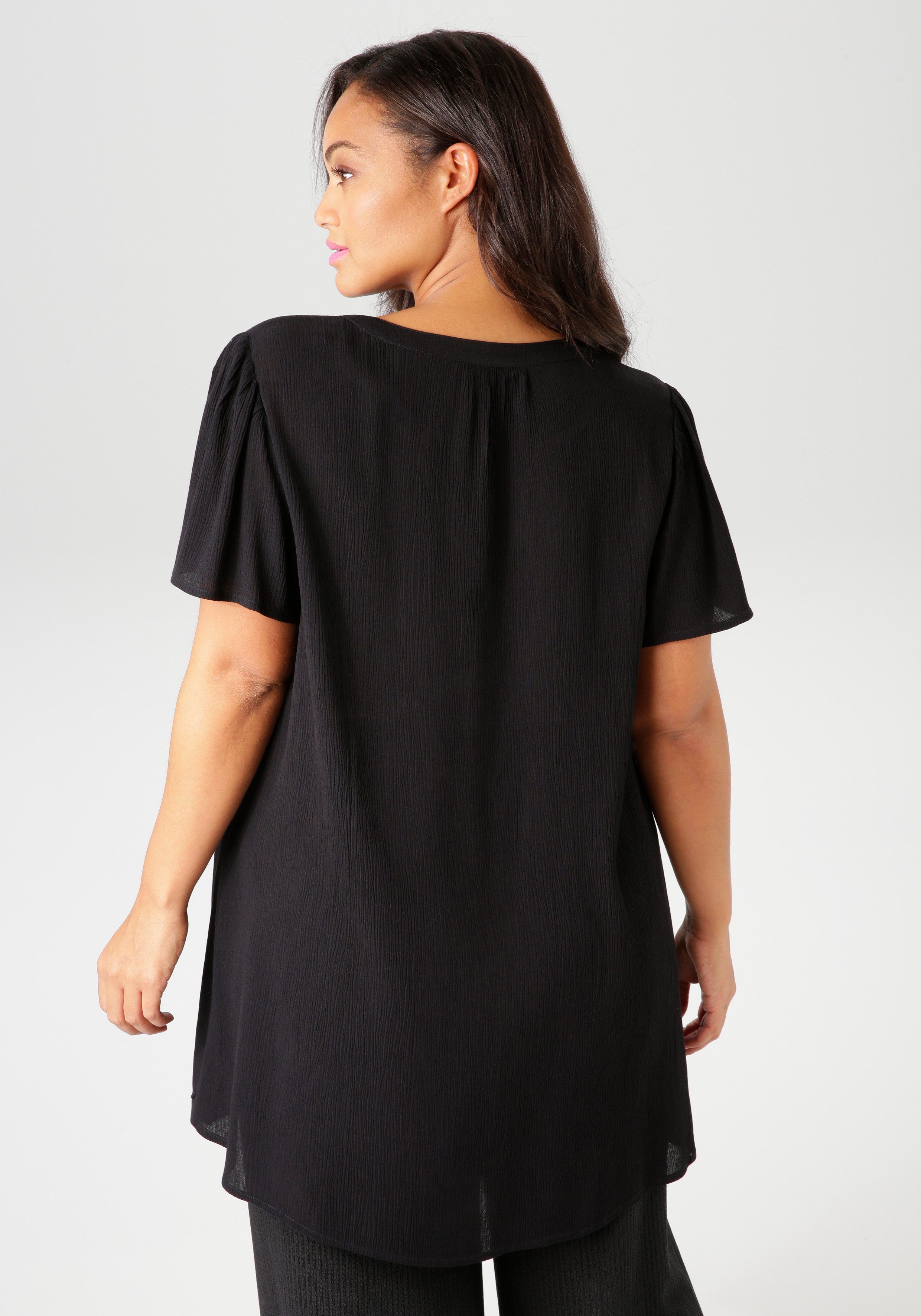 Aniston PLUS Longbluse, in trendiger Crepe-Qualität günstig online kaufen