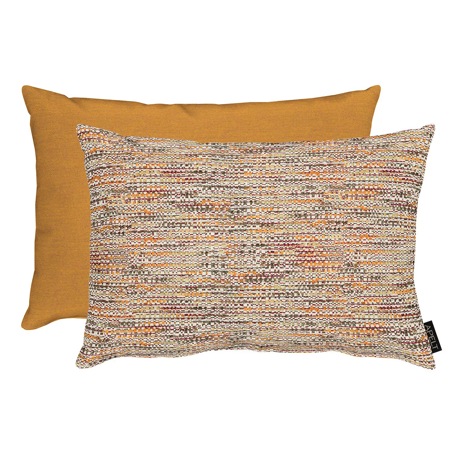 home24 Apelt Dekokissen Tweed Orange/Mehrfarbig 33x45 cm (BxH) Mischgewebe günstig online kaufen
