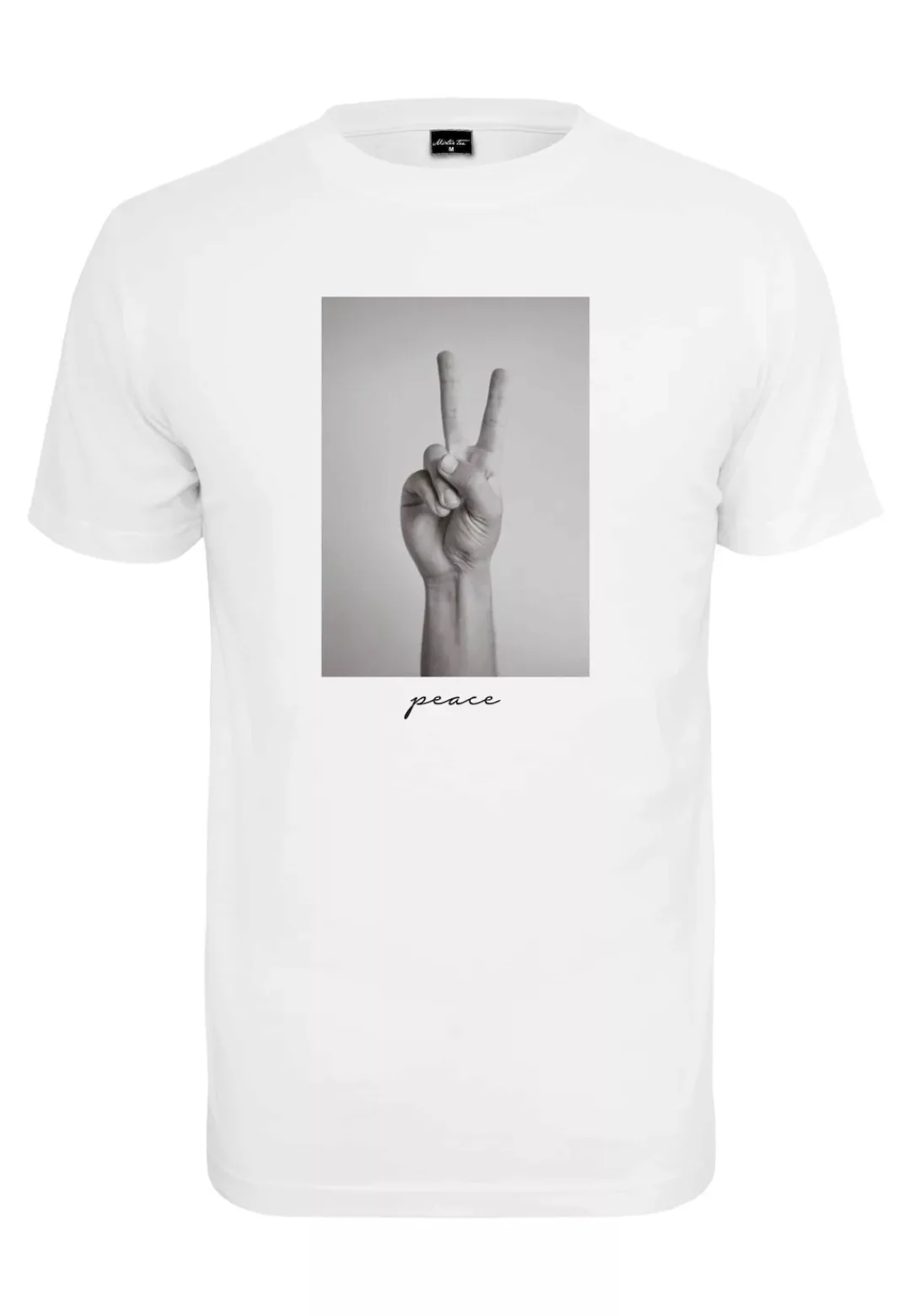 MisterTee T-Shirt "MisterTee Herren Peace Sign Tee" günstig online kaufen