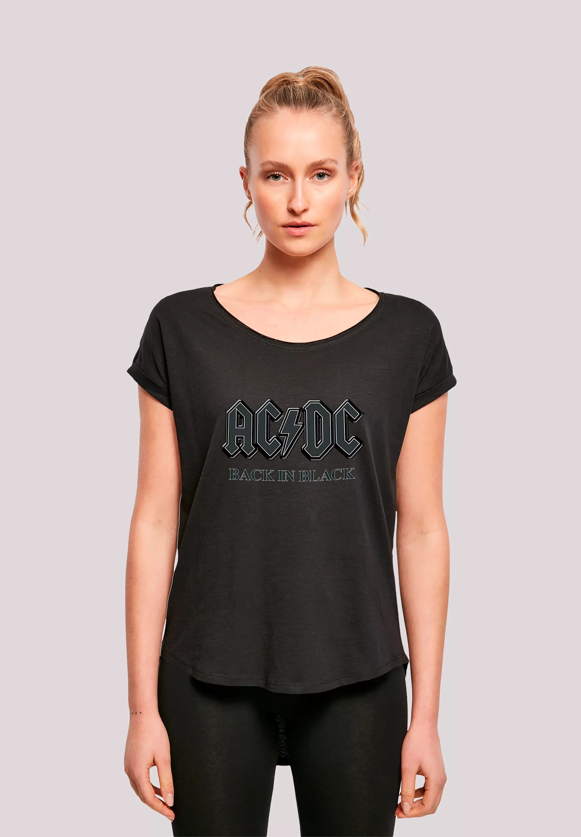 F4NT4STIC T-Shirt "AC/DC Back in Black", Damen,Premium Merch,Lang,Longshirt günstig online kaufen