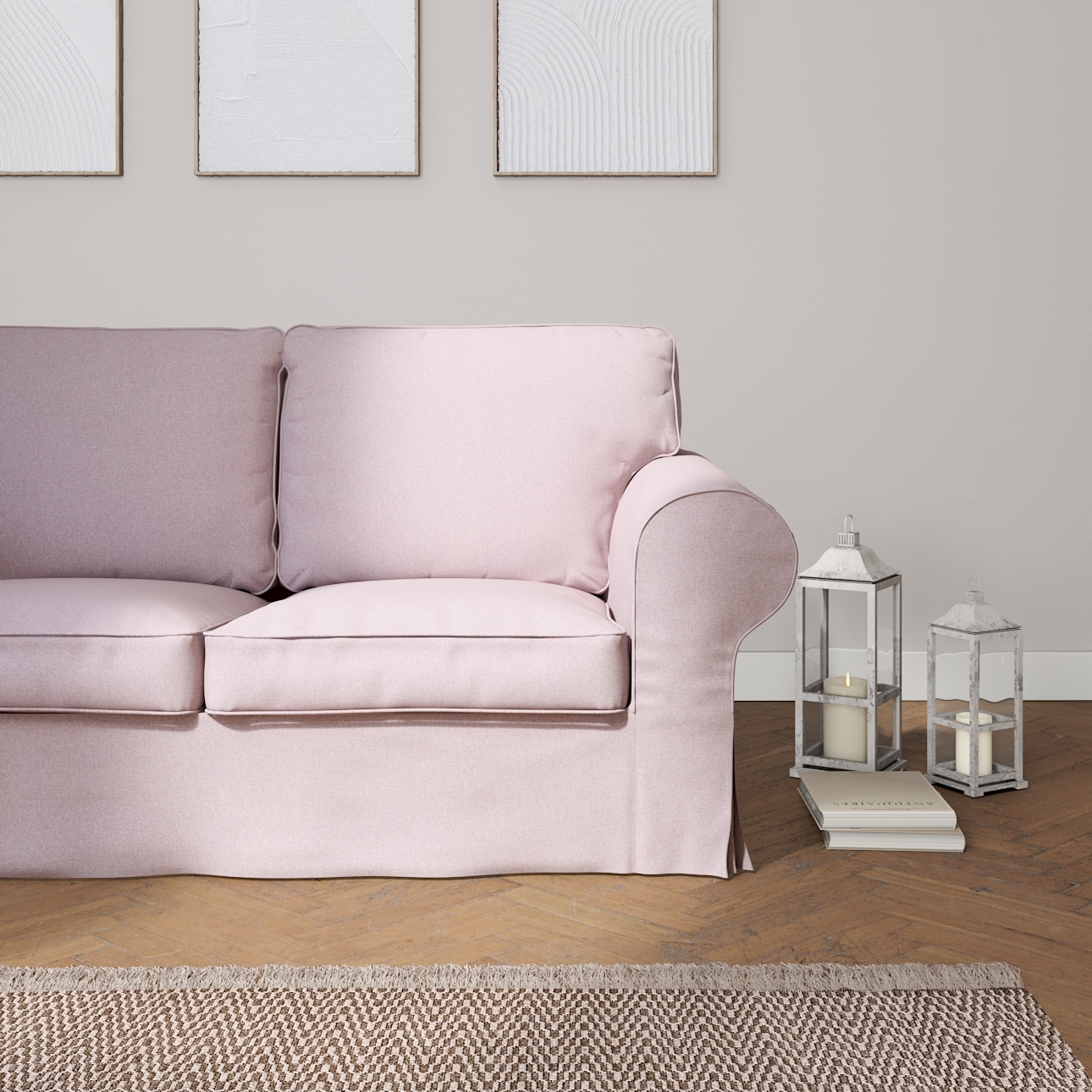 Bezug für Ektorp 2-Sitzer Sofa nicht ausklappbar, rosa, Sofabezug für  Ekto günstig online kaufen