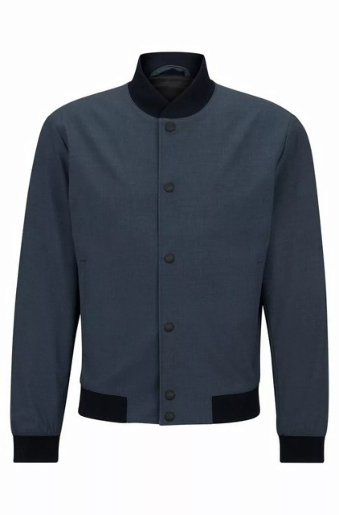 BOSS Blouson Fein gemusterte Slim-Fit Jacke günstig online kaufen