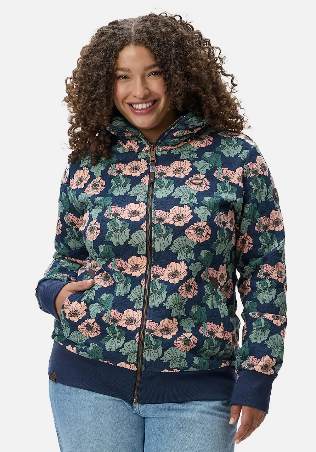 Ragwear Sweatjacke "Izolda Plus", Nachhaltiger Zipper mit hohem Kragen und günstig online kaufen