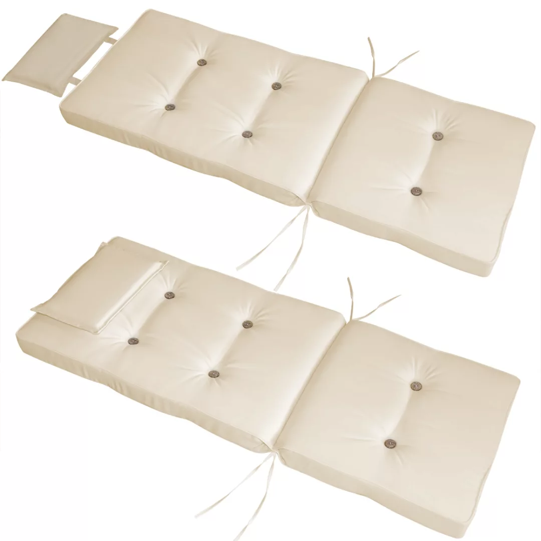 Stuhlauflage 2er-Set Vanamo Creme 118x45x7cm günstig online kaufen