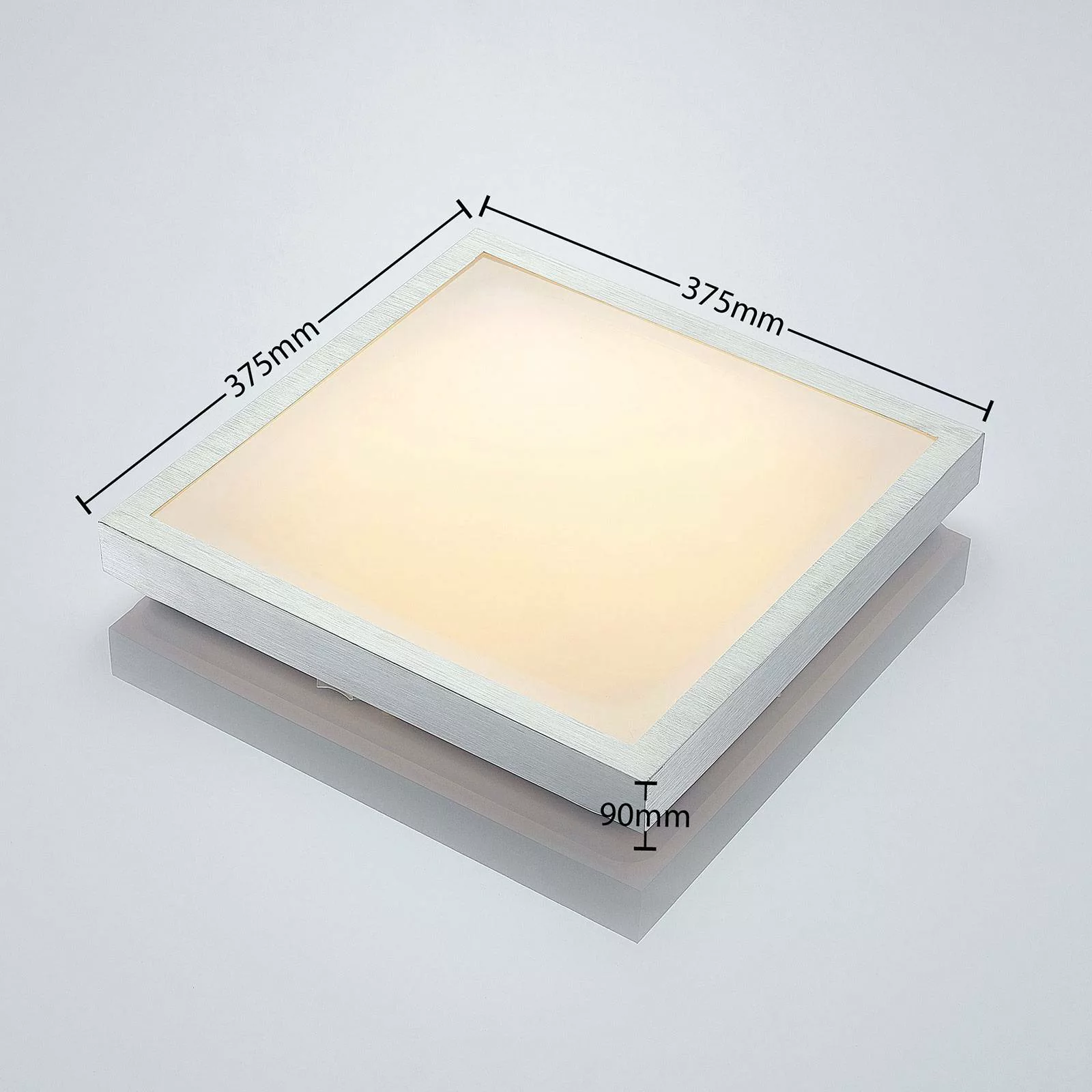 Lindby Margit LED-Alu-Deckenlampe, eckig, 37,5 cm günstig online kaufen