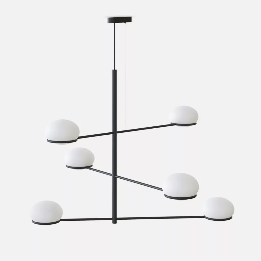 LEDS-C4 Coco Chandelier Hängeleuchte, schwarz/weiß günstig online kaufen