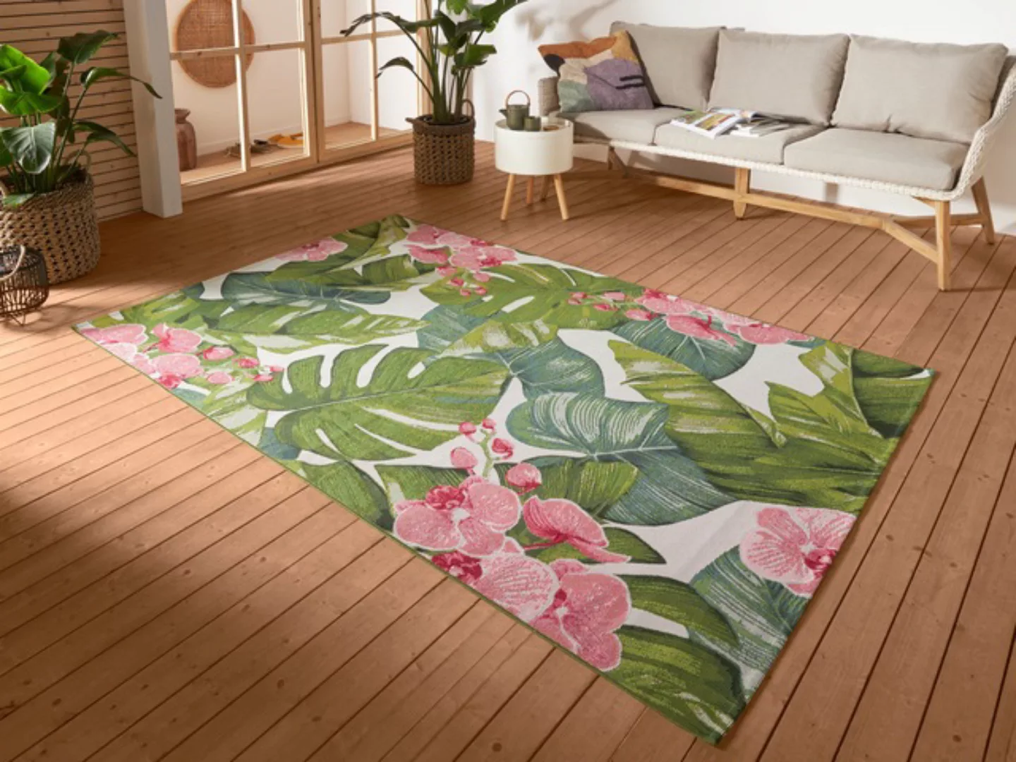 HANSE Home Outdoorteppich »Tropical«, rechteckig, 3 mm Höhe, In-& Outdoor, günstig online kaufen