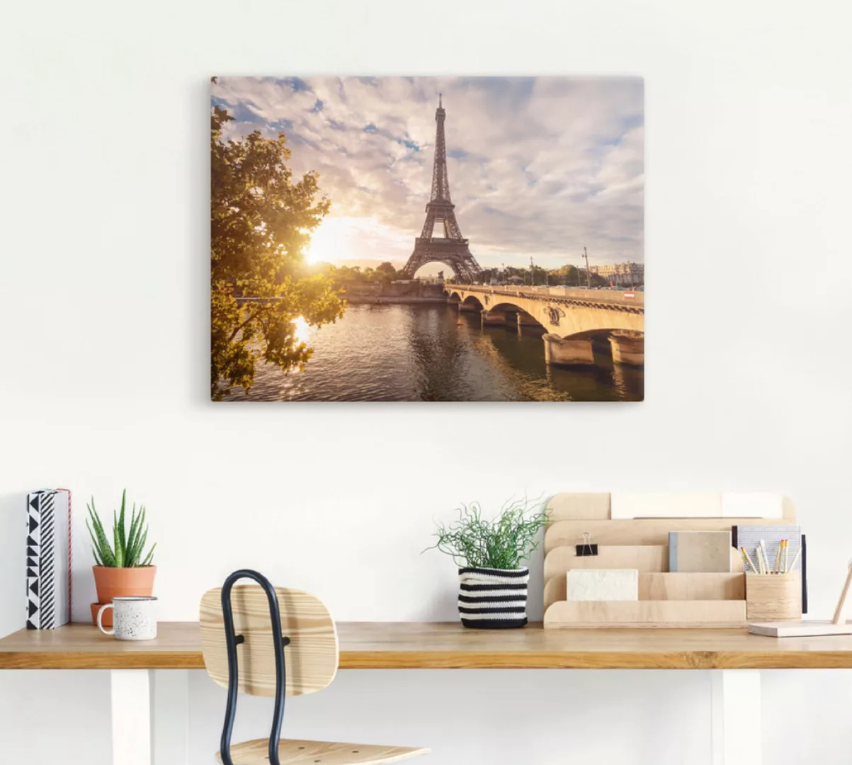 Artland Wandbild "Paris Eiffelturm II", Gebäude, (1 St.) günstig online kaufen