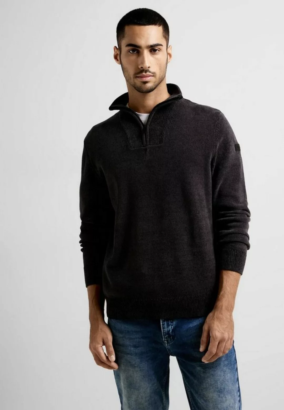 STREET ONE MEN Strickpullover in Melange Optik günstig online kaufen