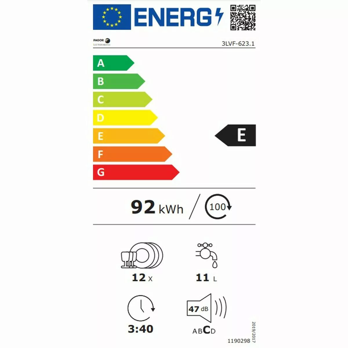 Geschirrspüler Fagor 3lvf623.1 Weiß 60 Cm günstig online kaufen