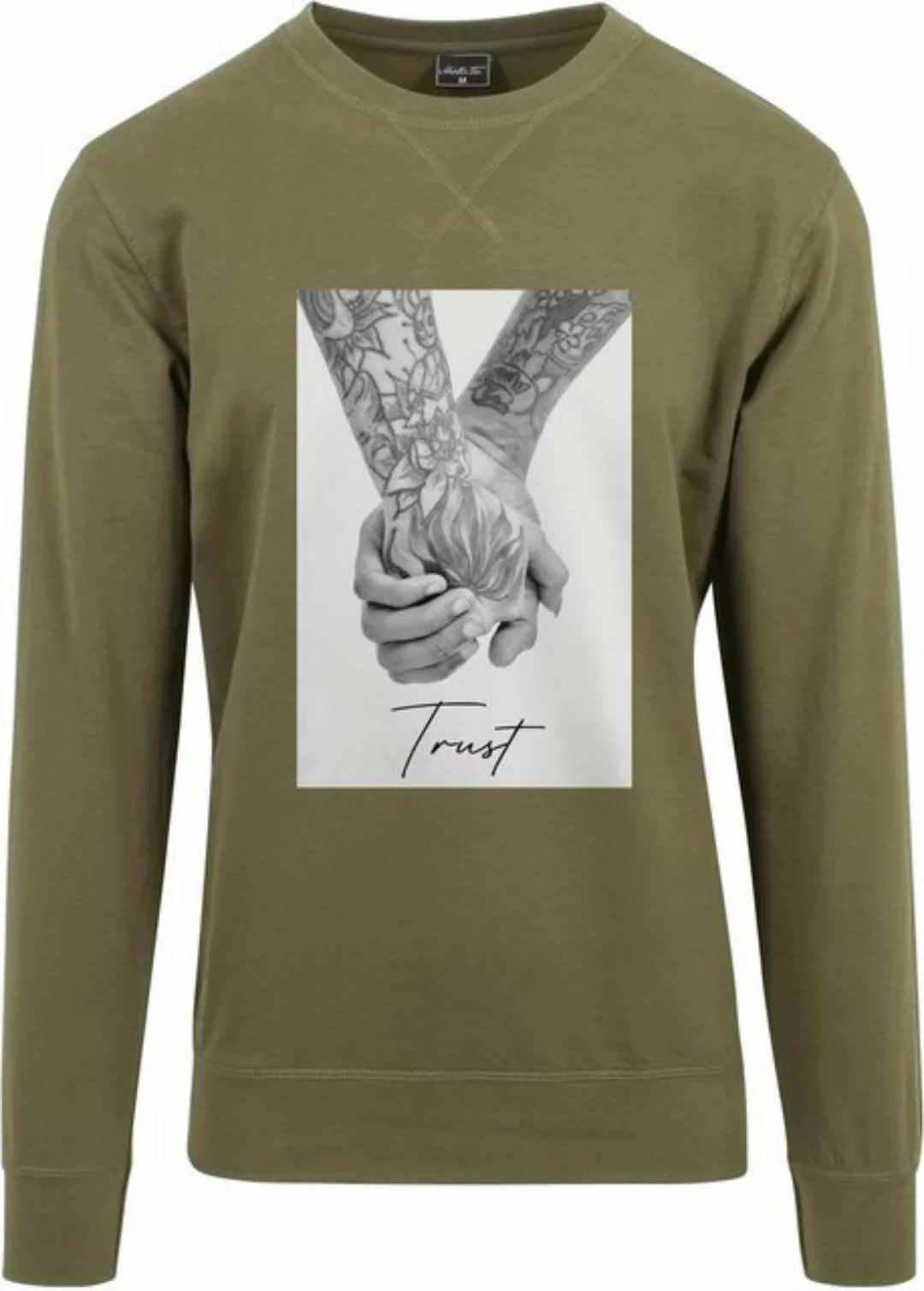 MisterTee Rundhalspullover MisterTee Herren Trust 2.0 Crewneck (1-tlg) günstig online kaufen