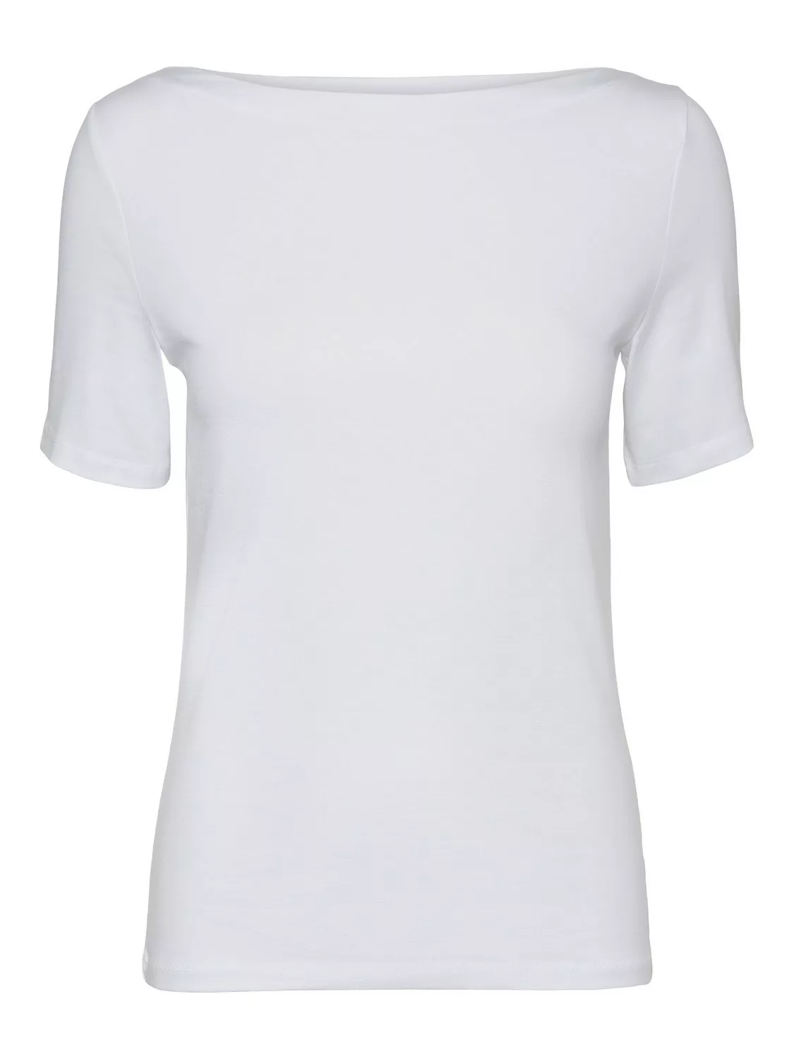 Vero Moda T-Shirt Basic Stretch T-Shirt mit U-Boot-Ausschnitt VMPANDA VMPAN günstig online kaufen