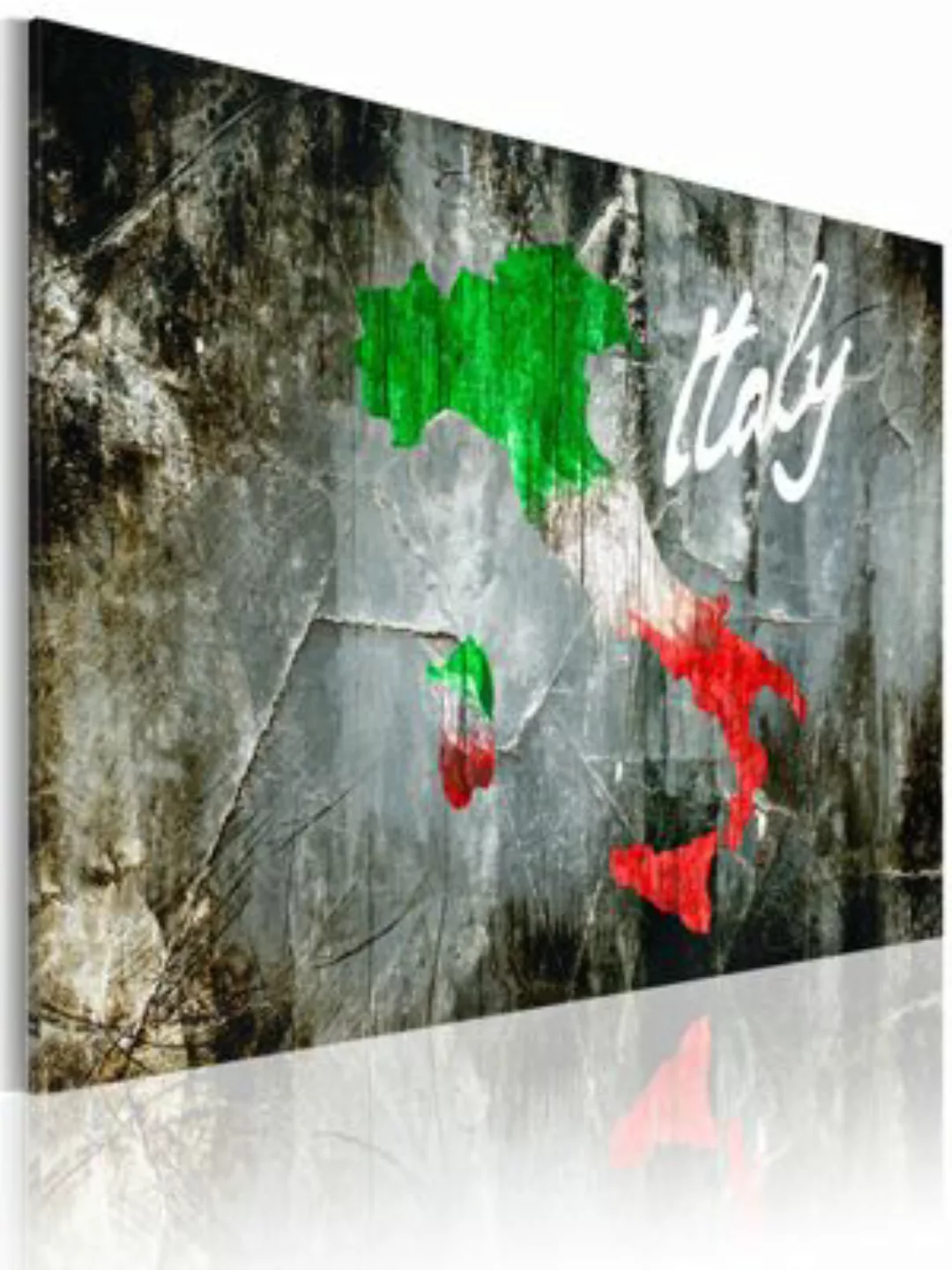 artgeist Wandbild Künstlerische Karte von Italien mehrfarbig Gr. 60 x 40 günstig online kaufen