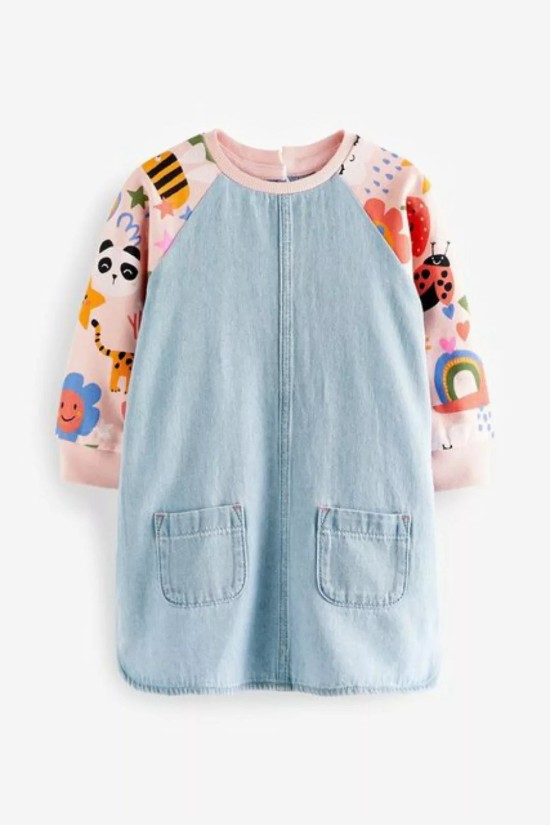 Next Jeanskleid Denim-Kleid mit Raglanärmeln (1-tlg) günstig online kaufen