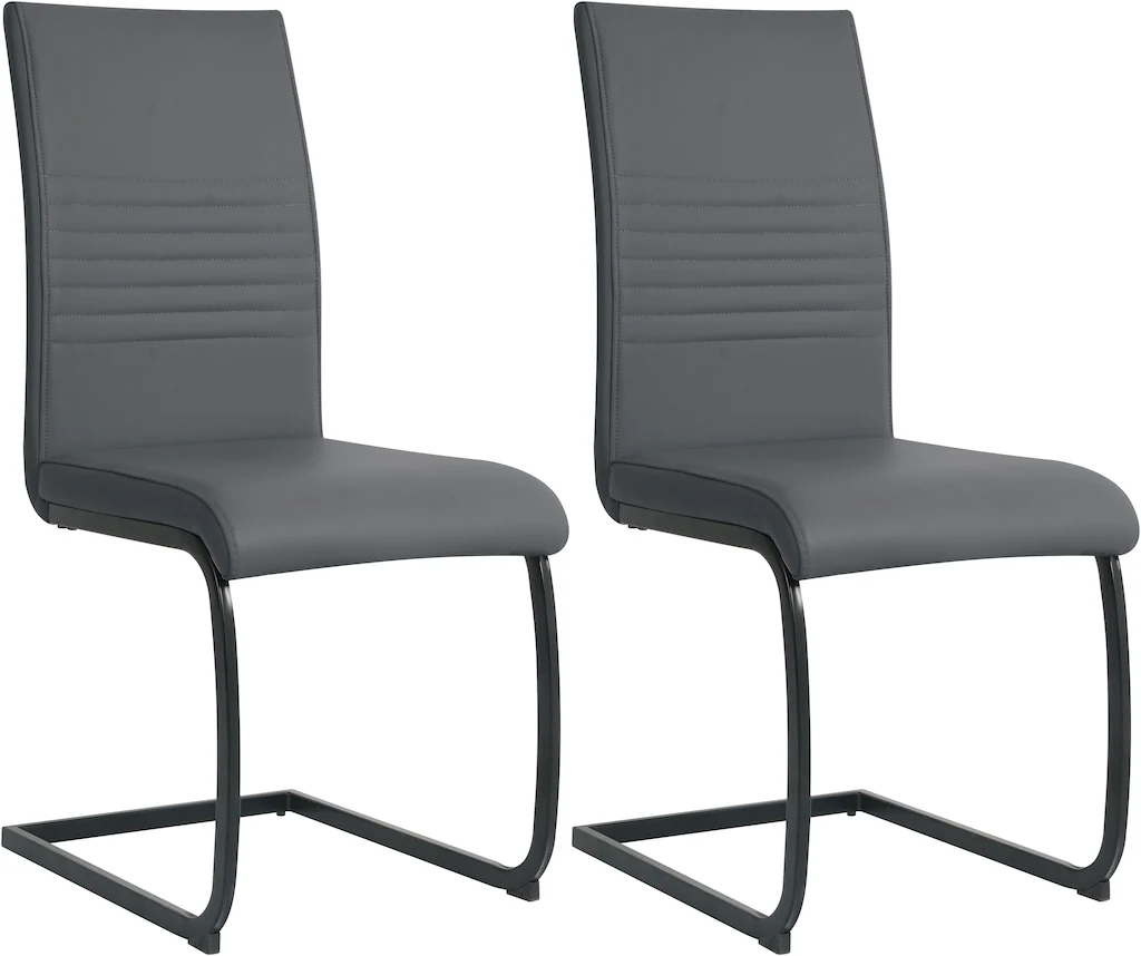 INOSIGN Freischwinger, (Set), 2 St., Kunstleder, mit Wellenunterfederung günstig online kaufen