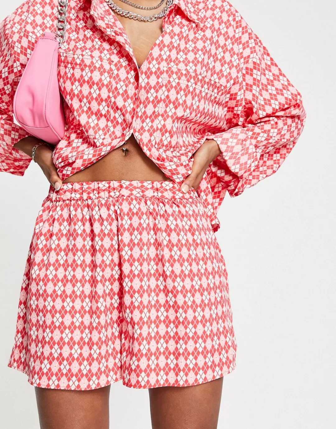 Heartbreak – Shorts mit geometrischem Muster, Kombiteil-Mehrfarbig günstig online kaufen