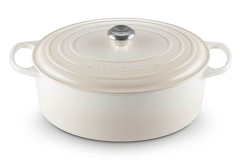 Le Creuset Bräter Signature Oval Gusseisen Meringue 29cm günstig online kaufen