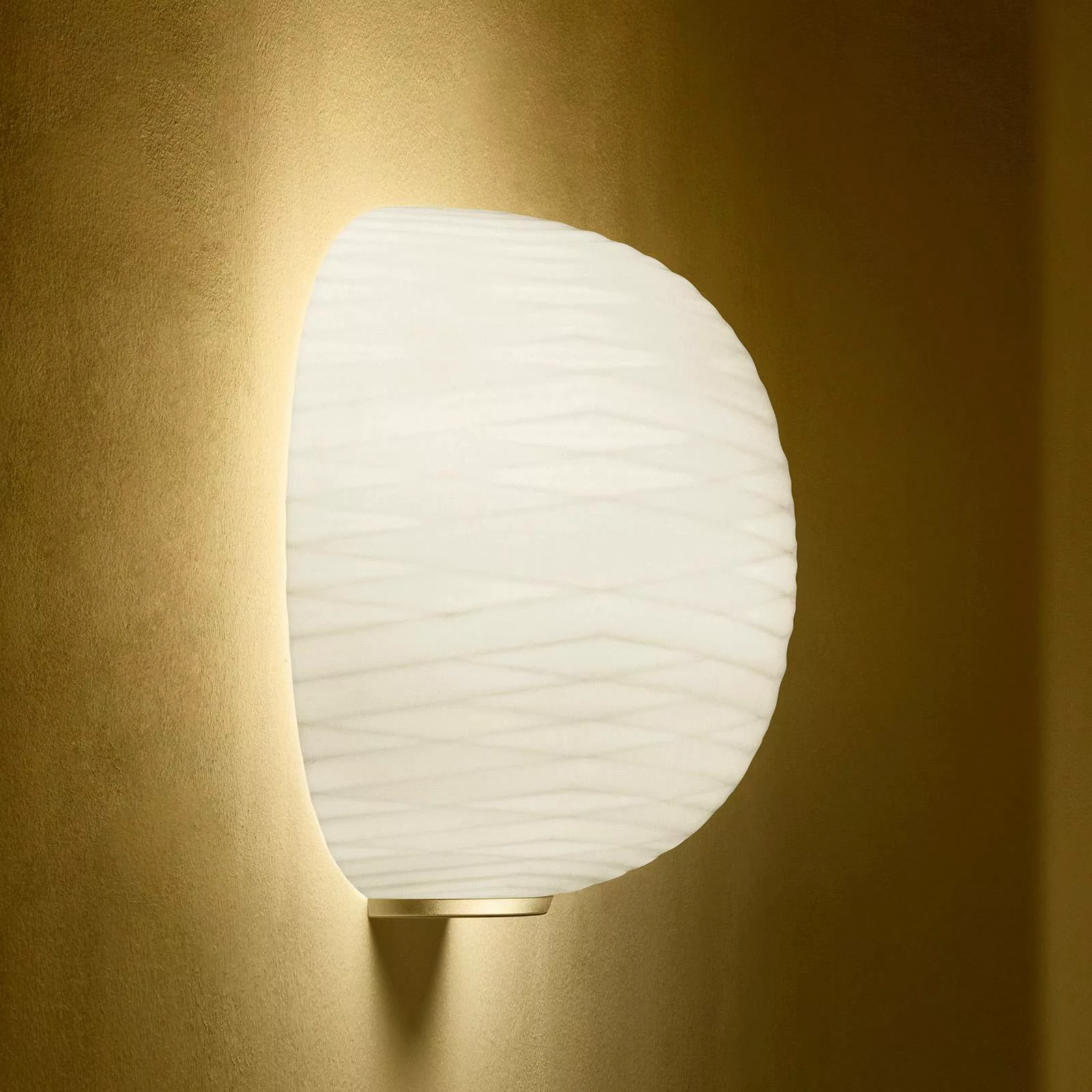 Foscarini Gem semi Wandleuchte aus Glas, gold günstig online kaufen