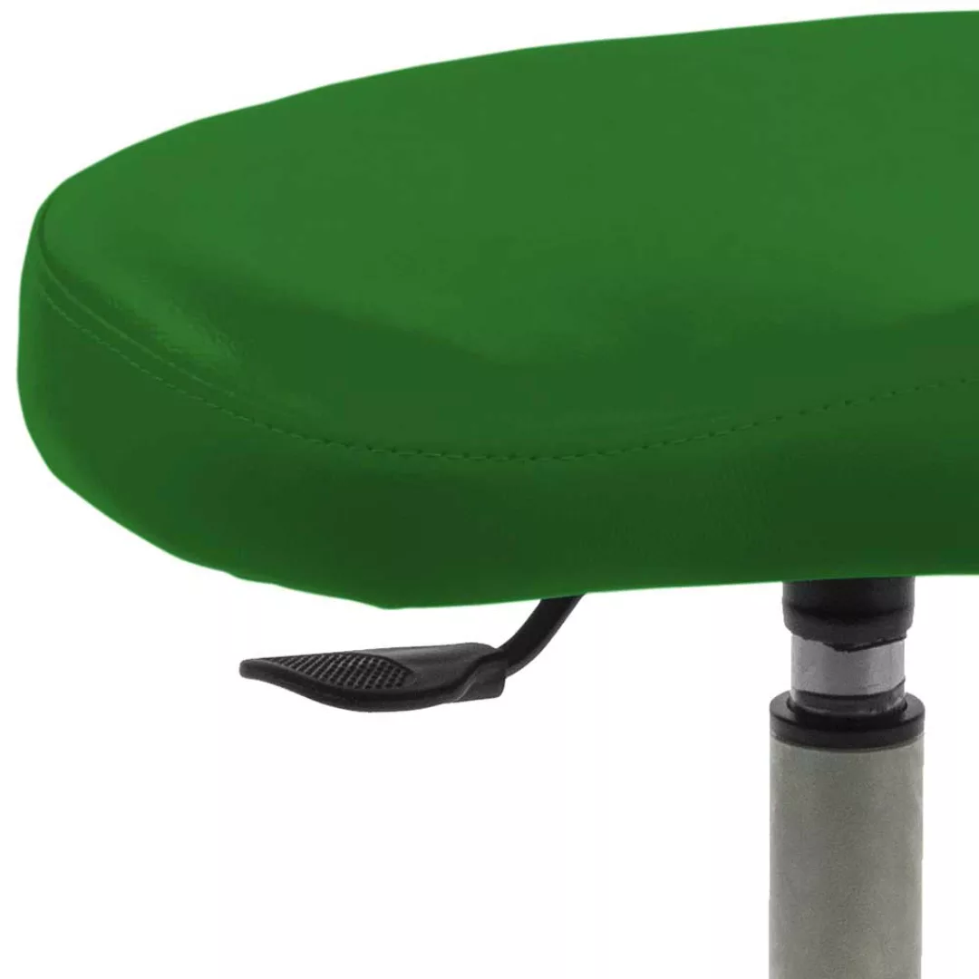Pendelhocker für Kinder mit Sattelsitz grüner Stoffbezug günstig online kaufen