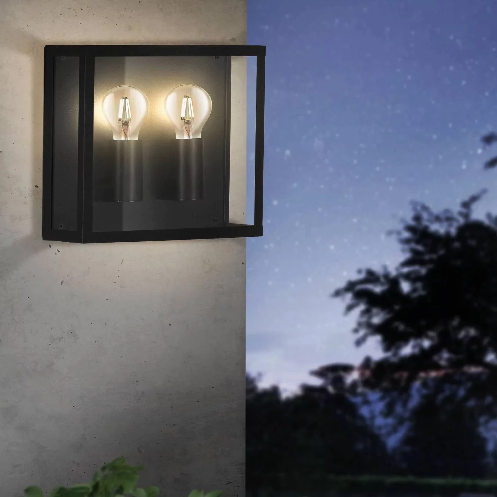 Außenwandlampe Alamonte 1, 2fl. up/up Quadrat günstig online kaufen