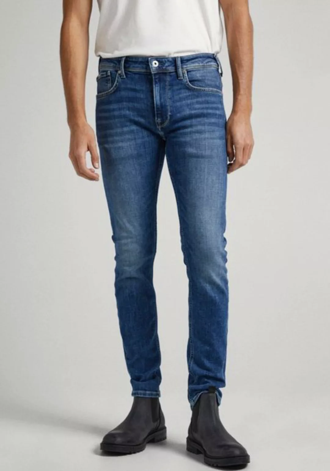 Pepe Jeans Herren Jeans FINSBURY - Skinny Fit - Blau - Blue Denim günstig online kaufen