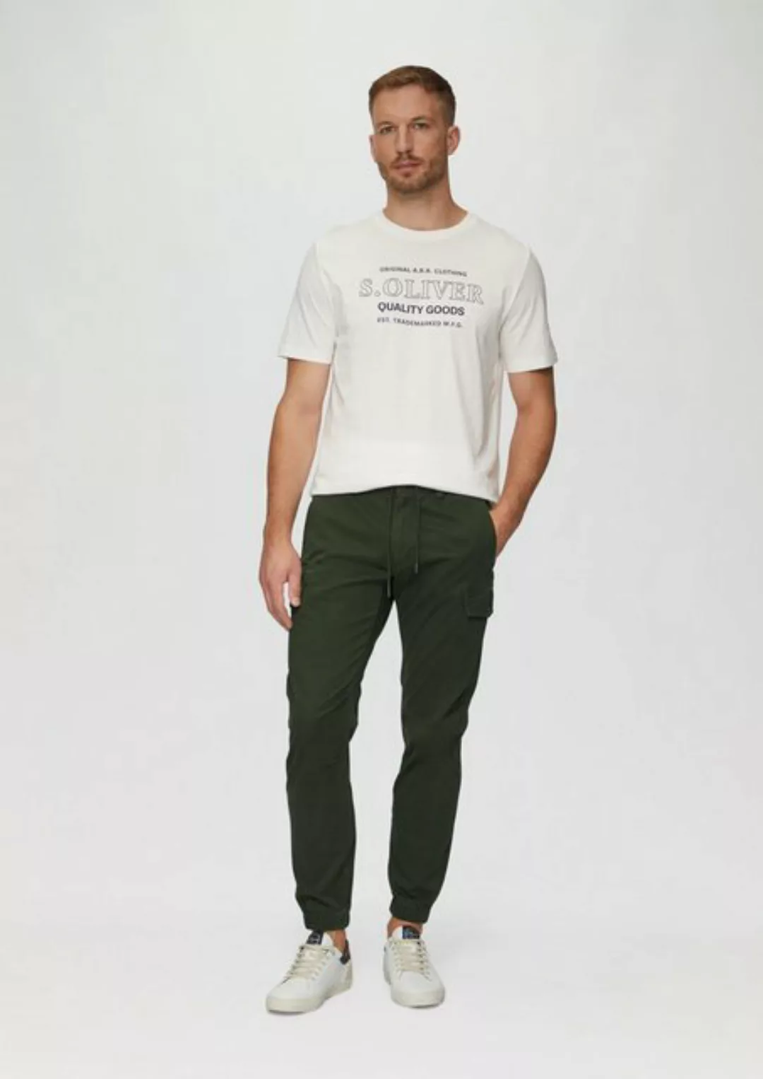 s.Oliver Stoffhose Regular Fit: Cargohose aus Baumwollstretch Garment Dye günstig online kaufen