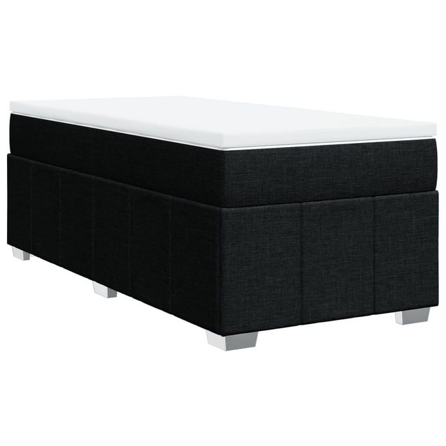 vidaXL Bett Boxspringbett mit Matratze Schwarz 80x200 cm Stoff günstig online kaufen