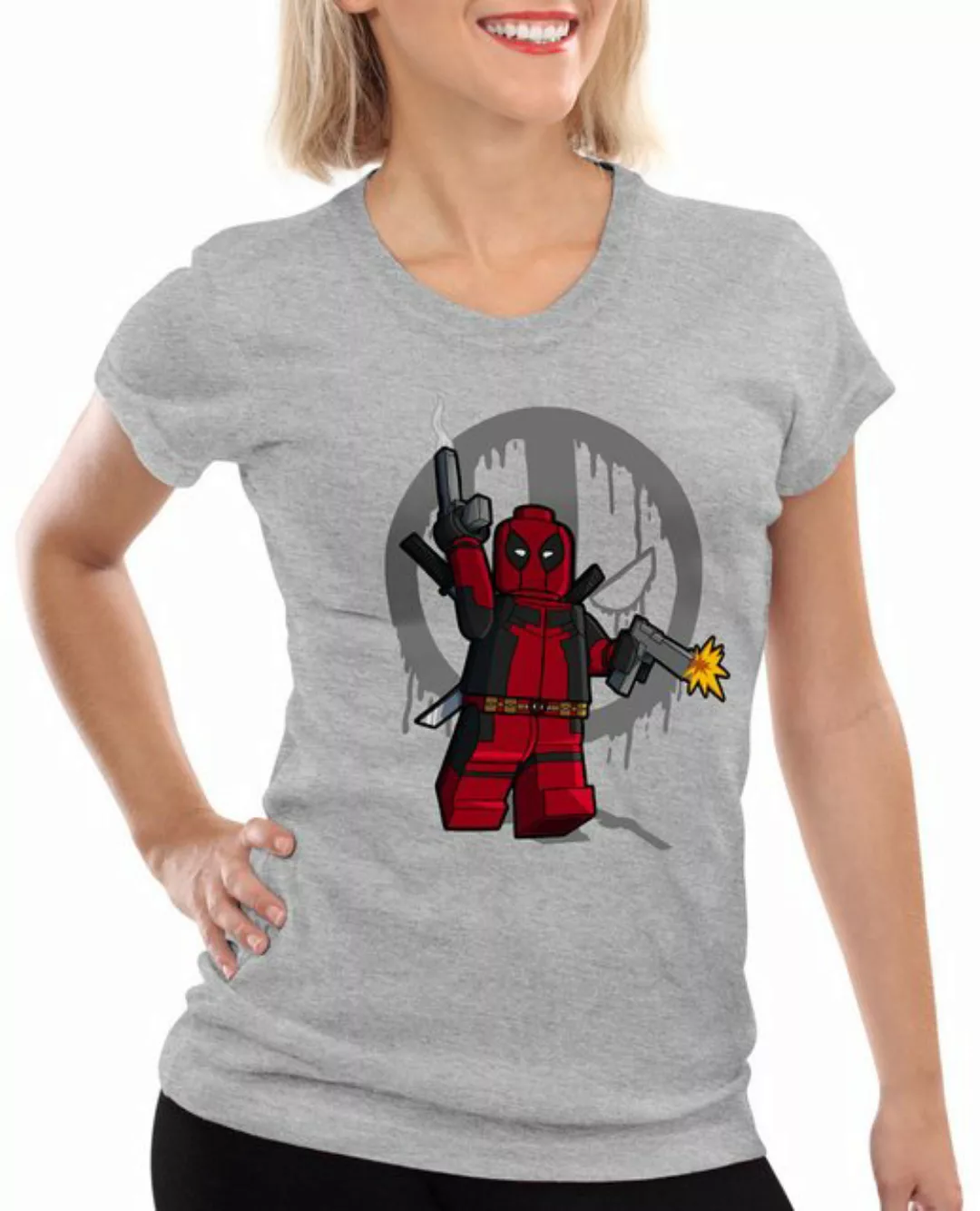 style3 T-Shirt Brick Mercenary comic baustein deadpool klemmbaustein günstig online kaufen