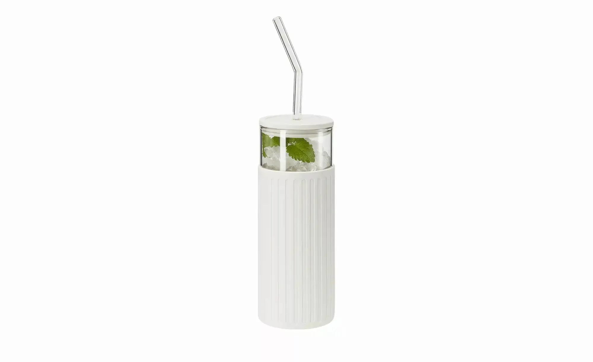 for friends ToGo-Becher    ¦ weiß ¦ Glas,Silikon ¦ Maße (cm): H: 18,7  Ø: 7 günstig online kaufen