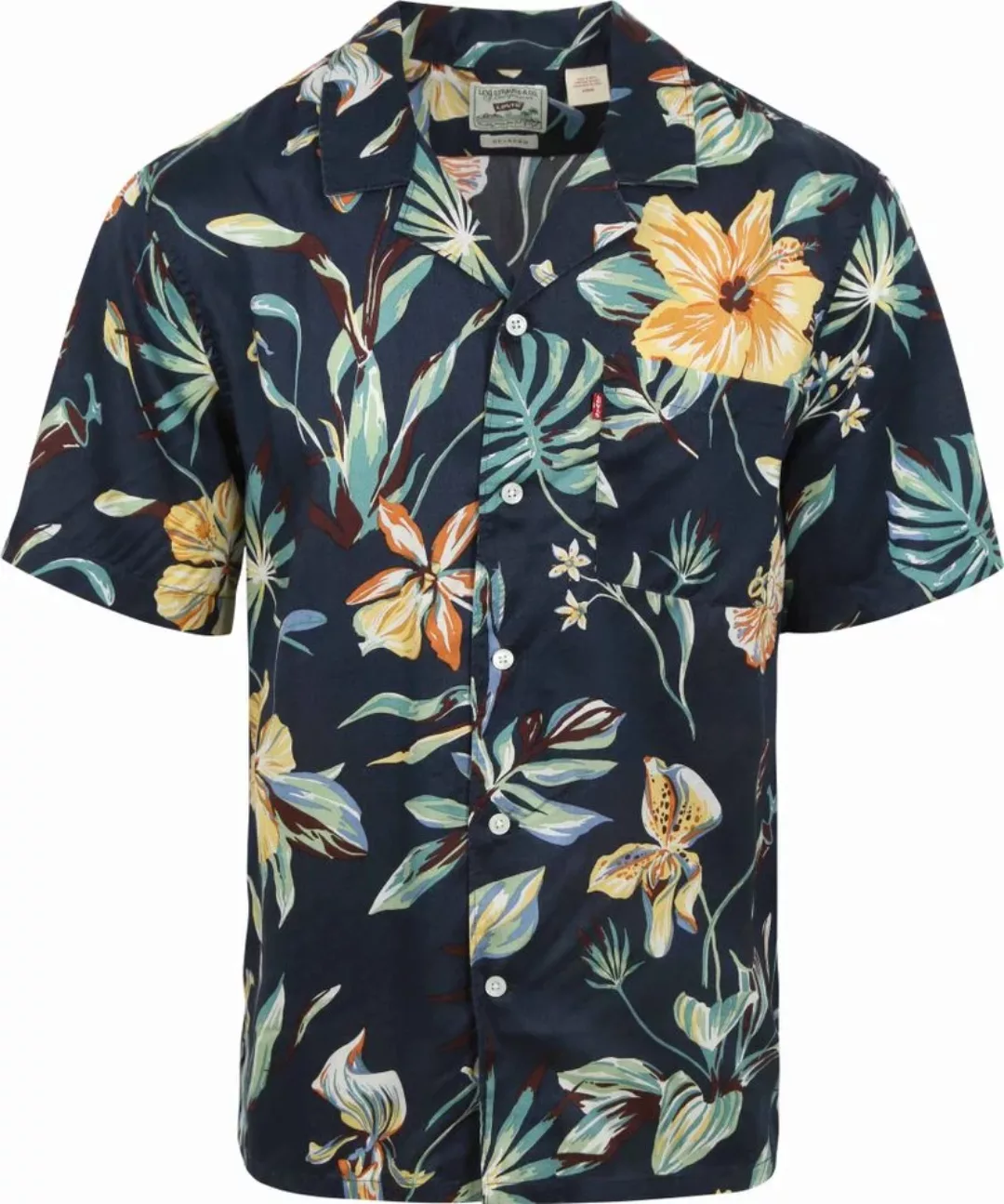 Levi's Hemd Kurzarm Navy Sunset Flora - Größe L günstig online kaufen