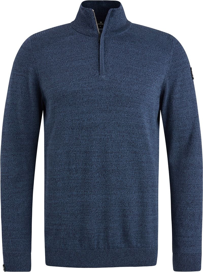 Vanguard Pullover Half Zip Melange Dunkelblau - Größe M günstig online kaufen