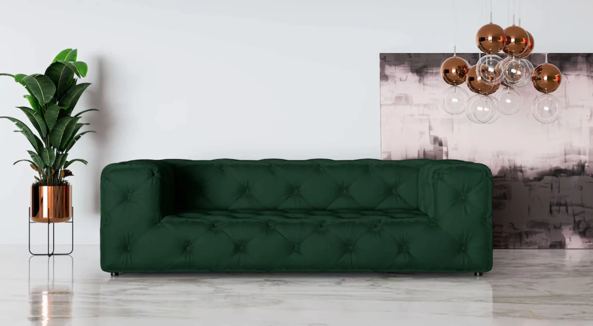 Places of Style 3-Sitzer "FOLLINA", 3-Sitzer Sofa mit klassischer Chesterfi günstig online kaufen