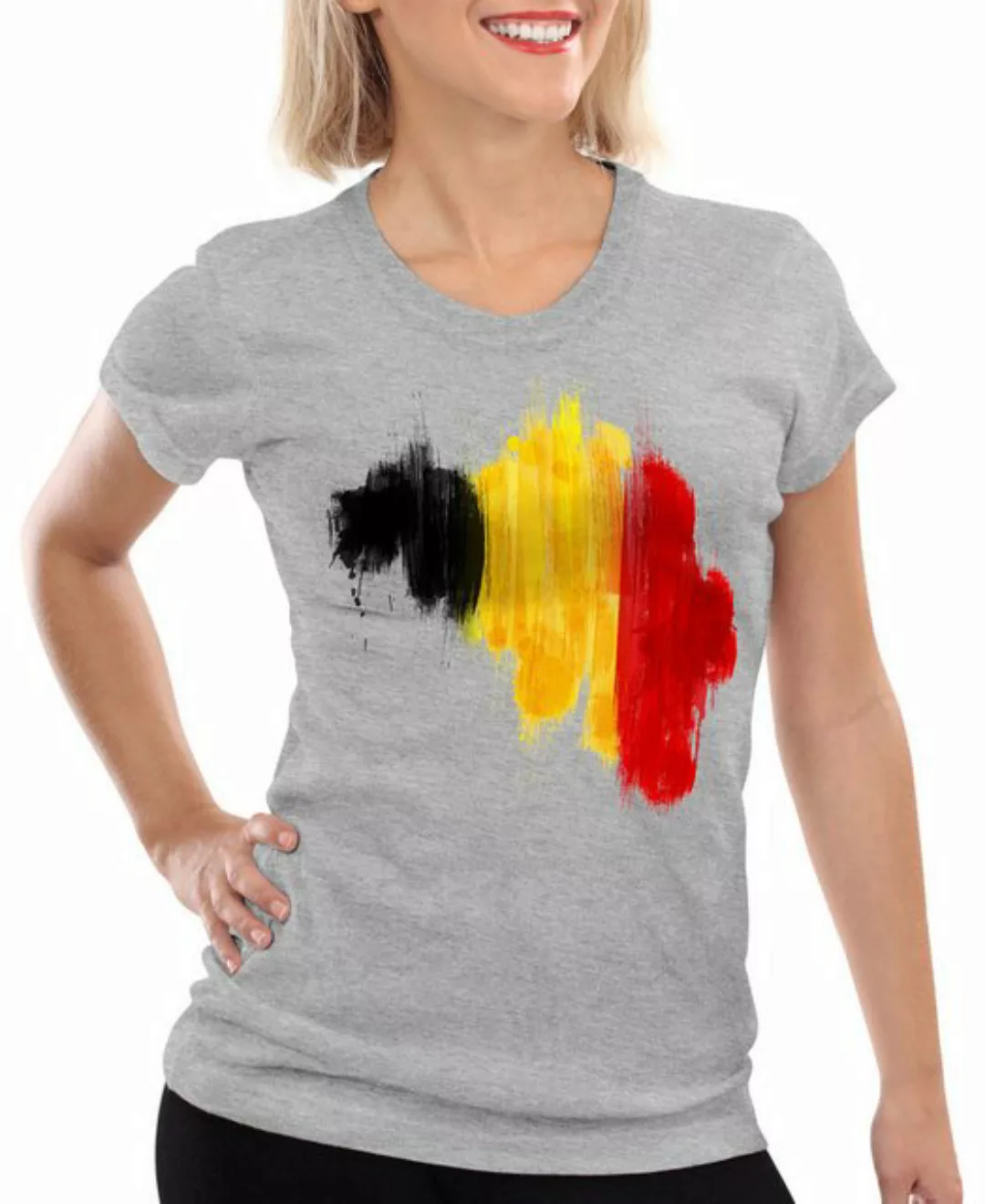 style3 T-Shirt Flagge Belgien Fußball Sport Belgium WM EM Fahne günstig online kaufen