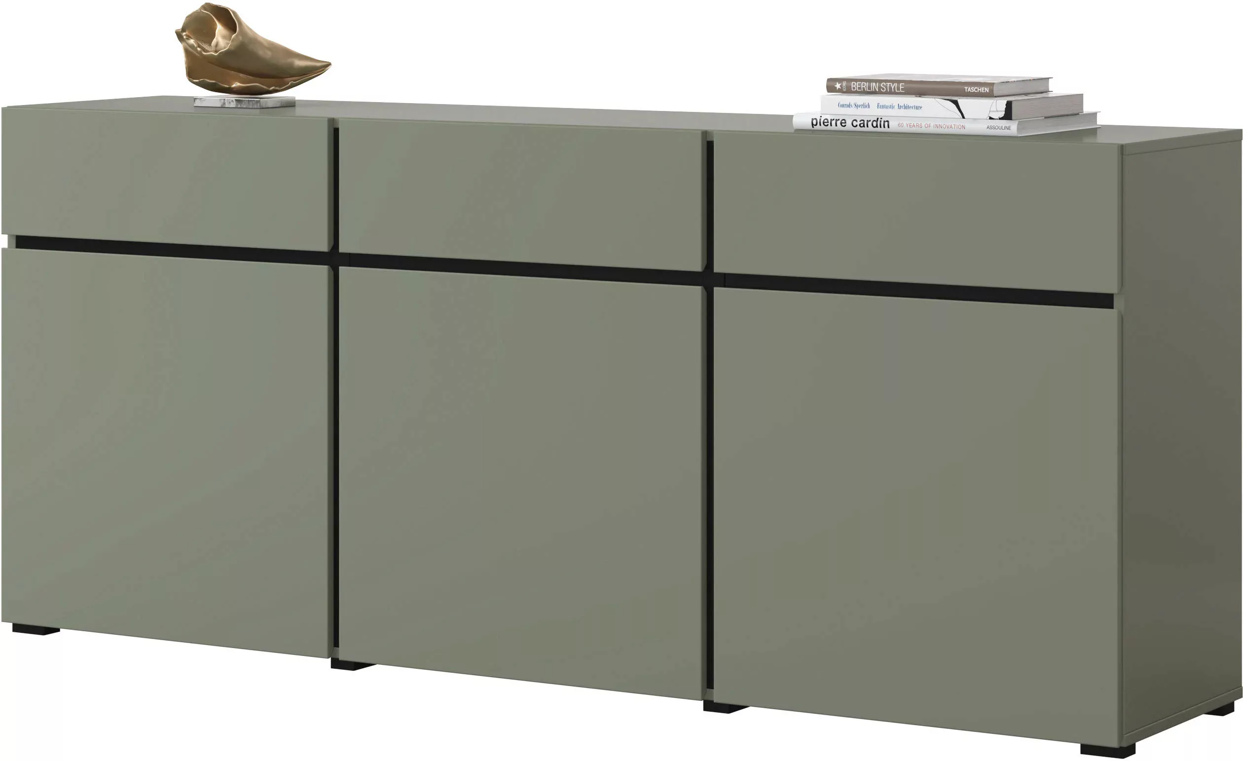 INOSIGN Sideboard "Cross,Breite 180 cm, moderne grifflose Kommode,3 Türen/3 günstig online kaufen